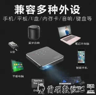 投影儀家用觸控小型wifi手機無線智慧家庭影院迷你便攜式4K高清1080P電視 可開發票 交換禮物全館免運