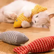 1PC Fun Cat Sackcloth Fish Toy High With Catnip Fish Pet Cat Gnawing Inside The