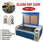 SL-1060 100W Laser Machine DSP CO2 laser Engraving cutting With CW-5000 Chiller