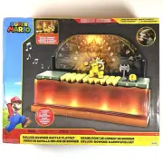 Super Mario Deluxe Bowser Battle Playset with Lights & Sounds 2.5" Action Figure
