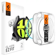SPIGEN Galaxy Watch 7 40mm Screen Protector, Genuine Tempered EZ Fit 9H Slim Glass 2 PCS Cover for Samsung