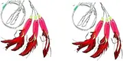 Behr Cod Paternoster Set of 2 with 3 Arms Rubber Fish Luminous Norway Fully Assembled Length 140 cm / 155 cm + Free Petri Heil! Sticker