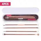 4Pcs Acne Extractor Remover Tool Kit Blackhead Blemish Removers Pimple Need###