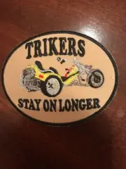 TRIKERS Stay On Longer PATCH embroidered Iron On Or Sew on Patch 3 " X 2.5"