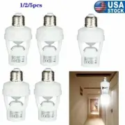 1/2/5X E27 Dimmable PIR Infrared Motion Sensor LED Light Lamp Bulb Holder Socket