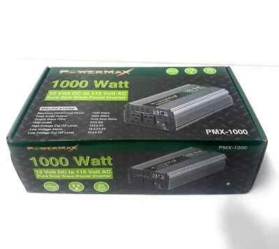 *POWERMAX PMX-1000 12 VOLT, 1000 WATT, PURE SINE WAVE INVERTER FREE SHIPPING