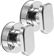 Ciieeo 2Pcs Strong Suction Cup Handles for Bathroom Kitchen Self Adhesive Cabinet Pulls No Drill Installation for Glass Doors Toilet Covers Sleek Modern Design