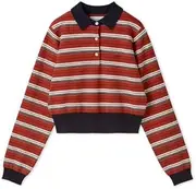emmi(エミ) EMI 13WNT251054 Women's Logo Multi Border Polo Knit
