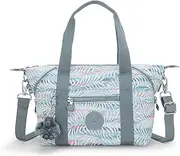 womens Art Solid Mini Handbag, Cotton Indigo, Palmtree Leaves, 15.25''L x 8.25''H x 7.25''D, Kipling Women's Art Mini Prt Tote Bag