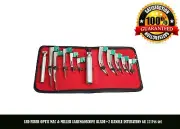 LED FIBER OPTIC MAC & MILLER LARYNGOSCOPE BLADE+2 HANDLE INTUBATION kit 12 Pcs s