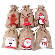 24PCS Christmas Advent Calendar Countdown Gift Bags DIY Party Hanging Decor