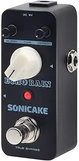 SONICAKE Guitar Delay Pedal Echo Rain Analog-Style Hybrid Digital Delay Guitar Effects Pedal