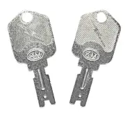 2 Hyster 166 Forklift & Equipment Ignition Keys Fits many makes & models