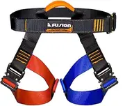 Concerto Rock Climbing Harness - Fusion Climb® - (5,000 LBS Rated) Professional Half Body Harness for Mountaineering, Tree Climbing, Ziplining, Rock Climbing, Rappelling- Heavy Duty Half Body Harness