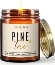 Pine Candle, Pine Scented Candles, Christmas Candles Scented - 'Pine Tree' So...