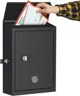 Mailbox Wall Mount with Combination & Key Unlock, Locking Mailbox