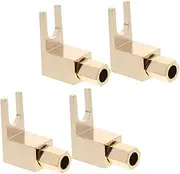 FELTECHELECTR Right Angle Banana Plug Connectors L-Shape Speaker Wire Banana Clips 4 Pack for Speaker Connectors
