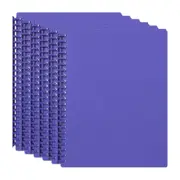 6PK Marbig 20-Pocket A4 Refillable Document/File Holder Display Book - Purple