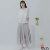 在飛比找momo購物網優惠-【MO-BO】裙擺的浪漫A襬圓裙(裙子)