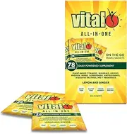 Vital All-In-One Daily Health Supplement Sachet Travel Box Lemon & Ginger (30 x 11GM)