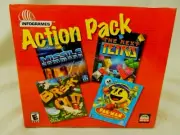 Action Pack Computer Games CD ROM Pac-Man Break Out Tetris Sealed Infogrames