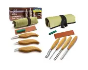 BeaverCraft SC01 Wood Carving Chisel Set S15 Wood Whittling Kit for Beginners...