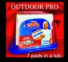7ct Mr.Clean Magic Eraser OUTDOOR PRO Cleaning Pads 4X Stronger w Durafoam + tub