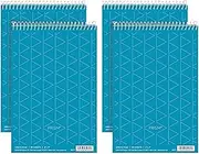 TOPS Prism 100% Recycled Steno Book, Top Wirebound, 6 x 9 Inches, Blue, Gregg Rule, 80 Sheets per Book, 4 Books per Pack (80284)