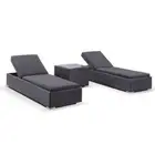 NEW Breeze Outdoor Wicker Pool Sun Lounge Set With Table-Charcoal|Chaise Lounge