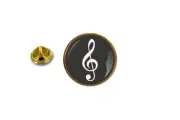 pins pin's badge metal lapel hat button music note treble clefs