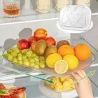 Turntable Organizer Plate Refrigerator,360° Rotating Fridge Organizer Storage, L
