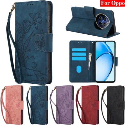 Fr OPPO A78 A58 4G A38 A74 A96 Shockproof Wallet Leather Case Flip Cover W/Strap