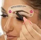 Eyebrow 24 Pattern Shaping Eye Brow Waterproof Power Stencils Definer Makeup Set