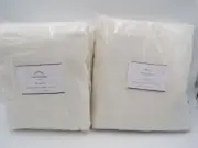 Pottery Barn Emery Linen Cotton Lined Curtains Drape White 100x 108" S/2 #G17