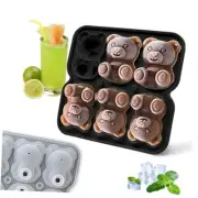 3D Ice Cube Mold, Large Ice Cube Tray with Lid for Cocktail Whiskey Bear