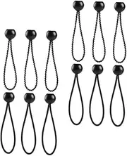 Happyyami 12Pcs Elastic Binding Ropes with Clips Durable Outdoor Storage Straps for Tents Awnings Heavy Duty Elastic Tarp Fixing Cord Multi Functional Camping Accessories
