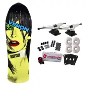 Vision Skateboard Complete Aggressor 2 Black Stain 10.25" x 30.5" Old School