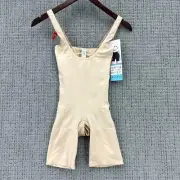 Assets By Spanx Bodysuit Womens Size Large Beige Shaping Open Bust Breathable