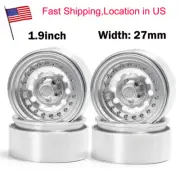 4Pcs 1.9" Alloy Metal Beadlock Wheel Rims For 1/10 RC Crawler D90 SCX10 TRX4 US