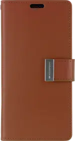 Goospery Rich Diary Case for iPhone 13 Mini - brown