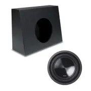 Alpine SWT-10S4 Subwoofer + Rhino-Coated Universal Single 10" Sub Box Combo