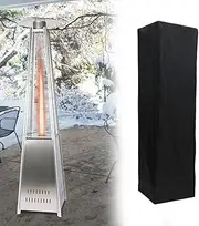 Heavy Duty Glass Tube Heater Cover - Waterproof Square Standing Patio Heater Protector for Outdoor Triangle Heater and Pyramid Torch
