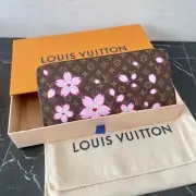 Louis Vuitton x Takashi Murakami Zippy Wallet Monogram M13433 Sakura Cherry New