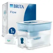 BRITA Water Filter Flow Cask 8.2L (Soft Blue) for families reduce PFAS in water