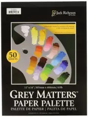 Jack Richeson Grey Matters Paper Palette, 12 by 16-Inch, 50 Sheets