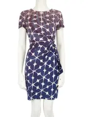 Blue Zoe Abstract Mini Dress