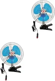 jojofuny 2pcs 8 Car Cooling Fan Car Clip-on Fan Auto Fan Portable Fan Fans for Car Fan for Car Portable Oscillating Fan Car Window Fan Car Fan Car Electric Fan Car Clip- on Fan Cars