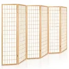 Artiss 6 Panel Room Divider Screen Partition Wood Timber Fold Stand Wide Nat NEW