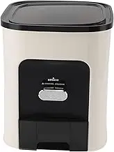 Thickened PET PP Airtight Rice Bucket, Multi Functional Grain Storage Container with Sealing Lid, Compact Kitchen Organizer for Flour Cereals Snacks (S)