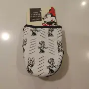 Set of 2 Disney Minnie Mouse Kitchen Oven Mini Mitts Gloves Black and White